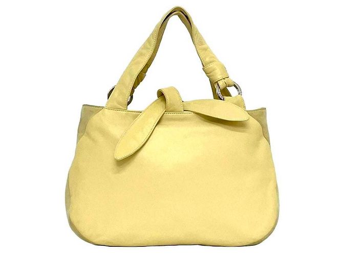 Loewe Gelbe Wildleder-Handtasche - Ansicht 2