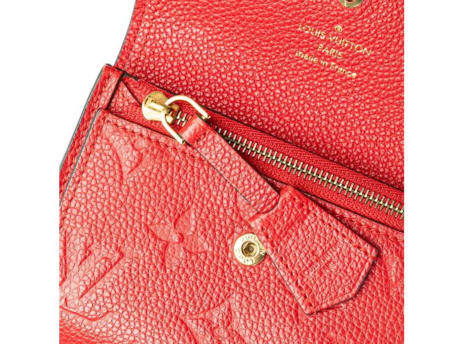 Billetera plegable Monogram Empreinte Louis Vuitton Roja Fucsia - vista 7