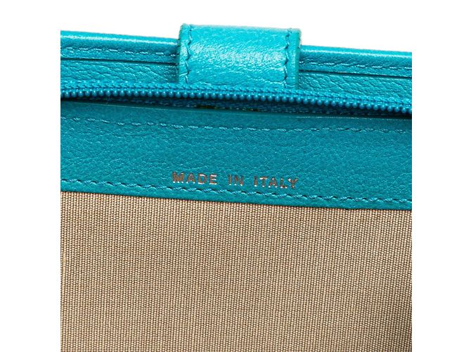 Billetera bi-fold Chanel Camelia Coco Mark Azul claro - vista 12