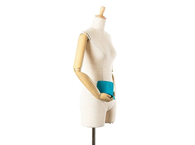 Billetera bi-fold Chanel Camelia Coco Mark Azul claro - vista 14