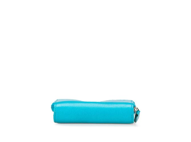 Billetera bi-fold Chanel Camelia Coco Mark Azul claro - vista 3