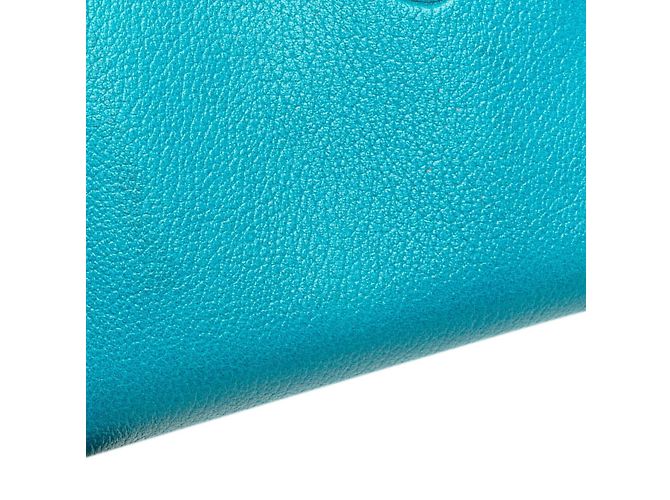 Billetera bi-fold Chanel Camelia Coco Mark Azul claro - vista 4