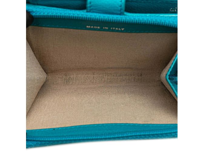 Billetera bi-fold Chanel Camelia Coco Mark Azul claro - vista 8