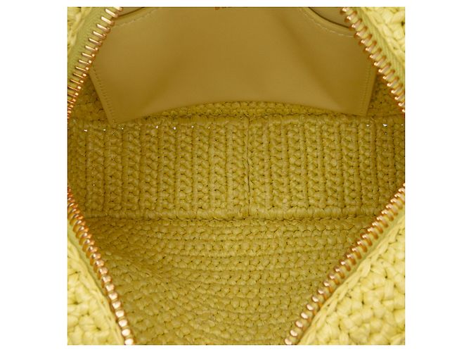 Borsa a mano Arcadie in rafia gialla all'uncinetto Miu Miu Giallo - vista 4