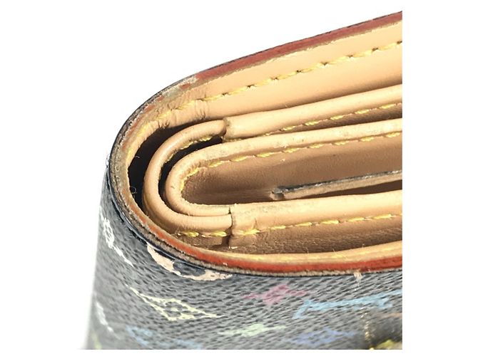 Portafoglio pieghevole tri-fold Monogram Multicolor Louis Vuitton Nero - vista 15