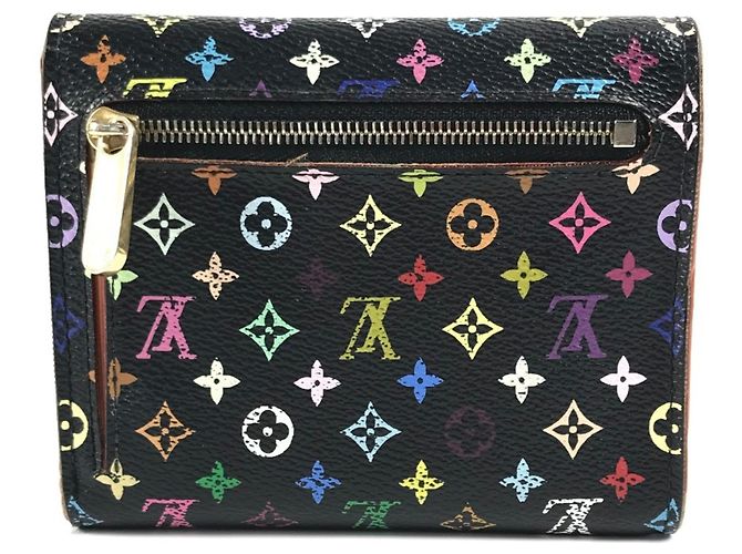 Portafoglio pieghevole tri-fold Monogram Multicolor Louis Vuitton Nero - vista 2