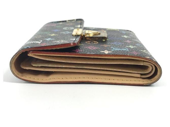 Portafoglio pieghevole tri-fold Monogram Multicolor Louis Vuitton Nero - vista 3