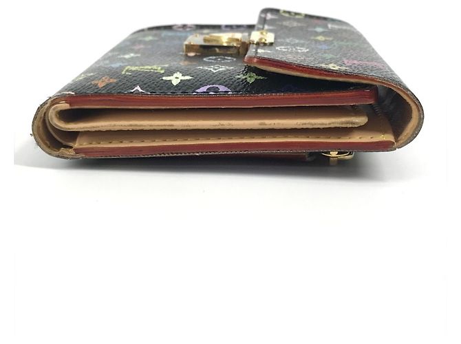 Portafoglio pieghevole tri-fold Monogram Multicolor Louis Vuitton Nero - vista 4