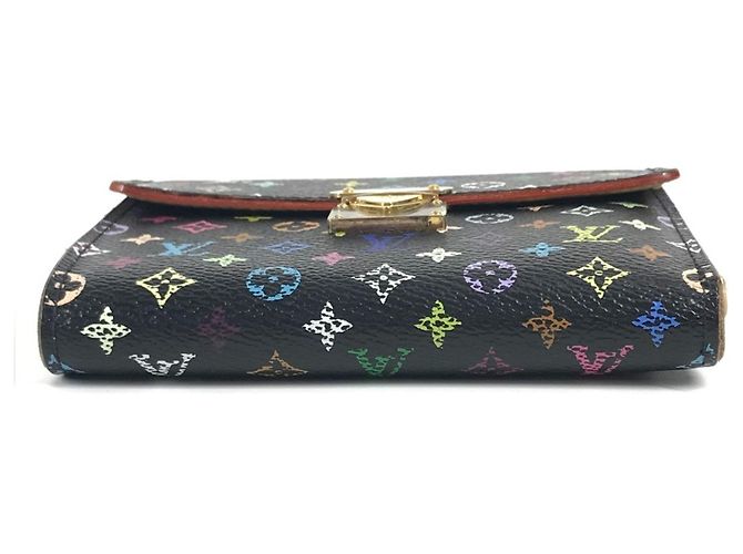 Portafoglio pieghevole tri-fold Monogram Multicolor Louis Vuitton Nero - vista 5