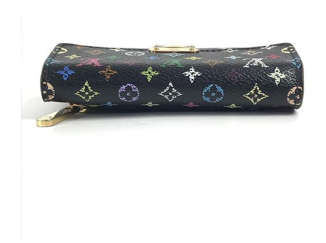 Portafoglio pieghevole tri-fold Monogram Multicolor Louis Vuitton Nero - vista 6