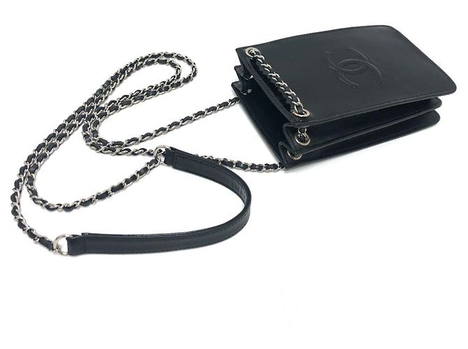 Borsa a spalla Chanel Coco Mark Pouch con catena Nero - vista 11