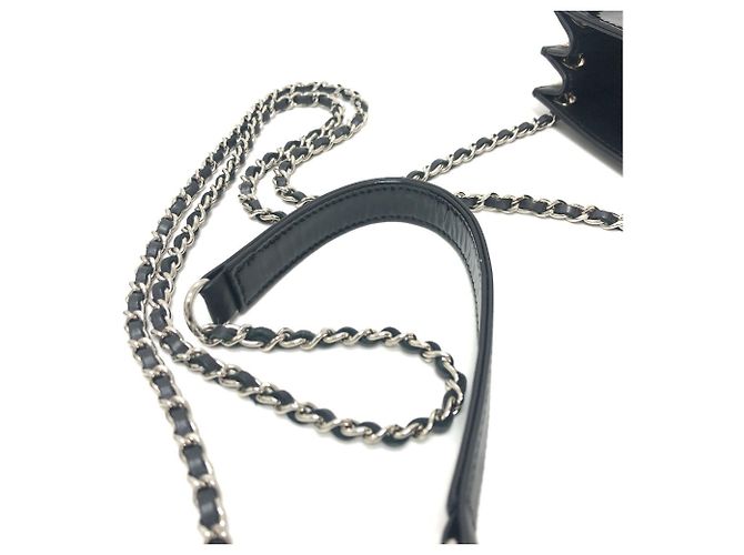 Borsa a spalla Chanel Coco Mark Pouch con catena Nero - vista 12