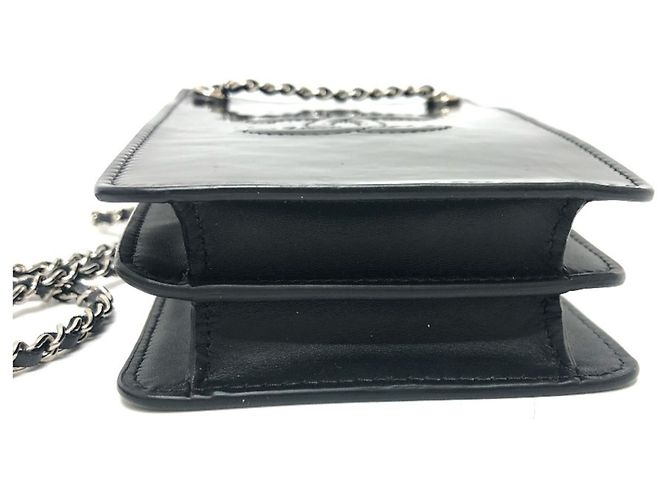 Borsa a spalla Chanel Coco Mark Pouch con catena Nero - vista 4