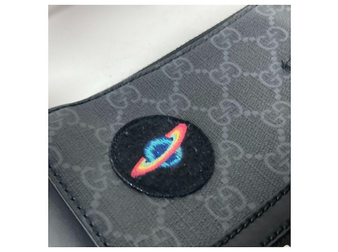 Borsa a tracolla Gucci GG Tiger Patch Courier Nero Multicolore - vista 10