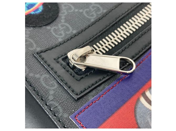 Borsa a tracolla Gucci GG Tiger Patch Courier Nero Multicolore - vista 11