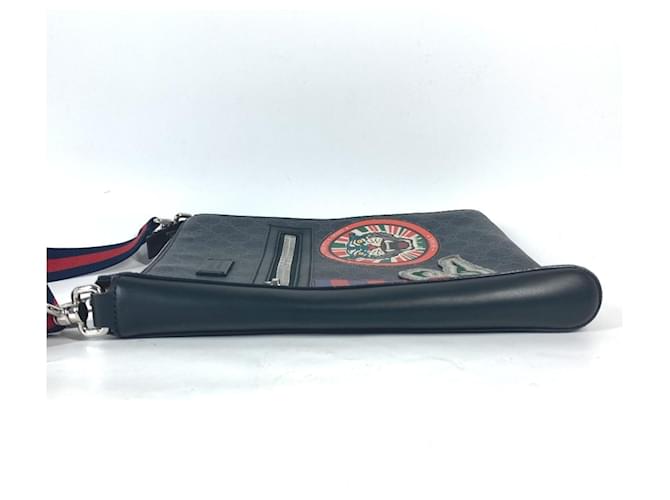 Borsa a tracolla Gucci GG Tiger Patch Courier Nero Multicolore - vista 3