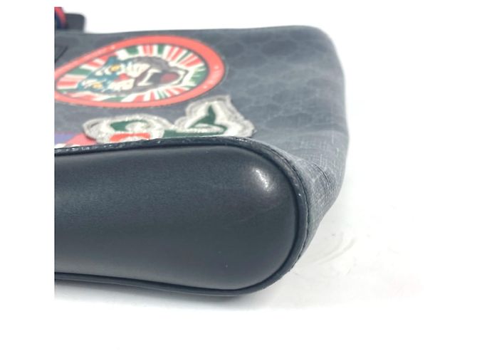 Borsa a tracolla Gucci GG Tiger Patch Courier Nero Multicolore - vista 6