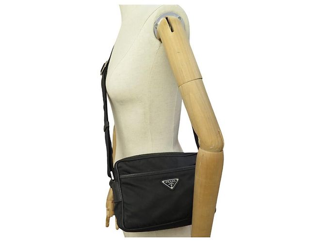 BORSA MESSENGER PRADA RE-NYLON E SAFFIANO 2VH048 NERA - vista 7