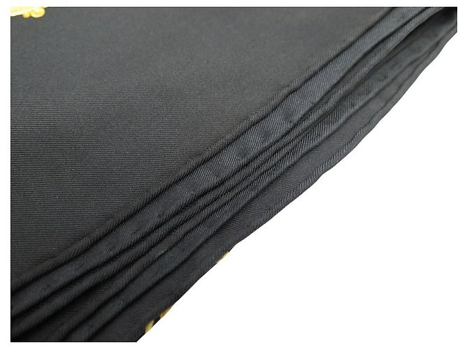 Hermès SCARF HERMES PARURES DES SABLES BOURTHOUMIEUX 90 SETA NERA Nero - vista 13