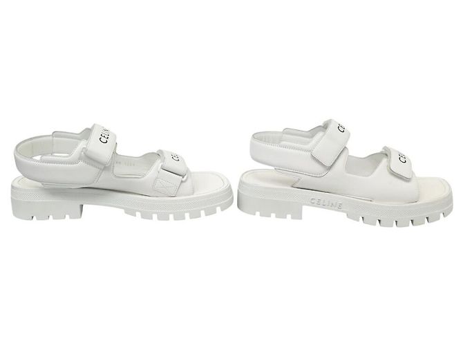 Céline NUOVE SANDALI CHUNKY CELINE 45 346753338C.01OP 42 CUOIO BIANCO - vista 2