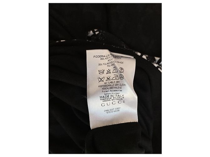 Gucci Tom Ford Seidentop mit einer Schulter schwarz weiß - Ansicht 8