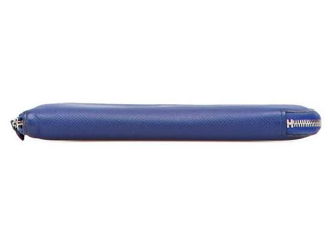 Hermès Portafoglio Hermes Azap Long in Epsom Blu - vista 3