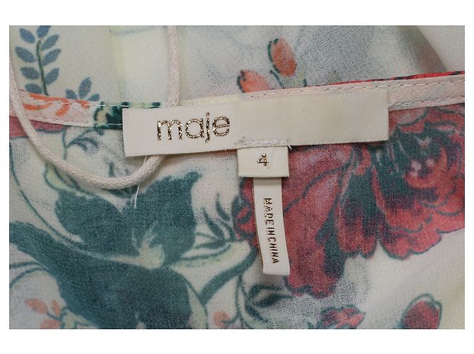 Maje Rachelle Maxi con Stampa Floreale e Abito Interno in Poliestere Multicolore - vista 3