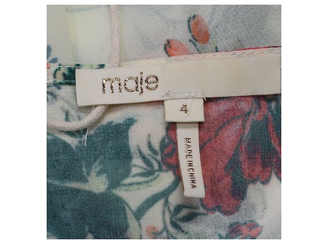 Maje Rachelle Maxi con Stampa Floreale e Abito Interno in Poliestere Multicolore - vista 4