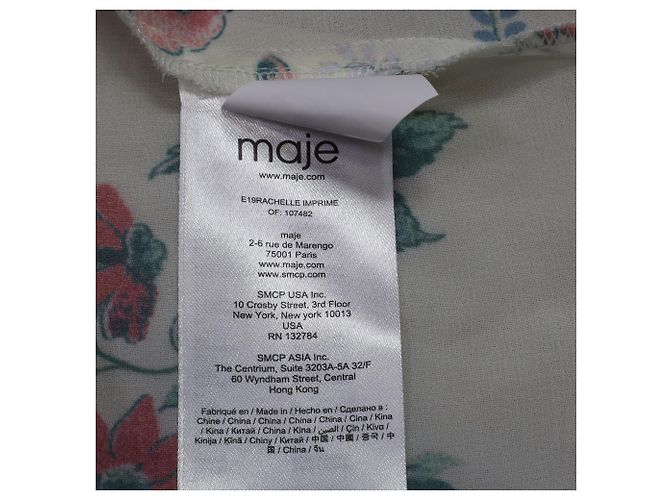 Maje Rachelle Maxi con Stampa Floreale e Abito Interno in Poliestere Multicolore - vista 5