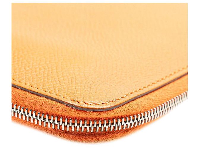 Hermès Portafoglio lungo Epsom Azap Hermes Arancione - vista 4
