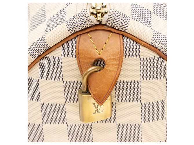 Louis Vuitton Damier Azur Speedy 30 Tasche Blau - Ansicht 10