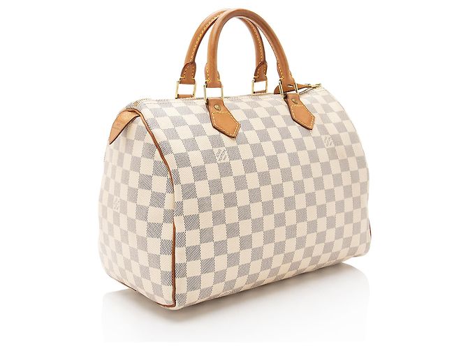Louis Vuitton Damier Azur Speedy 30 Tasche Blau - Ansicht 2