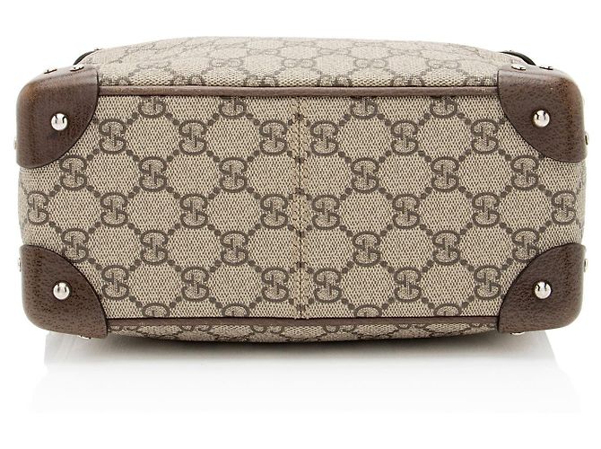 Borsa Trunk Soft GG Supreme di Gucci Marrone Beige - vista 4