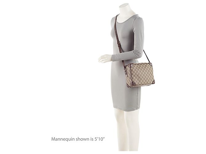 Borsa Trunk Soft GG Supreme di Gucci Marrone Beige - vista 5