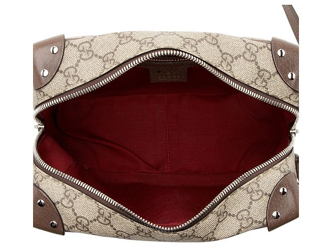 Borsa Trunk Soft GG Supreme di Gucci Marrone Beige - vista 7