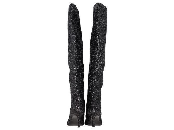 Botas altas Viola Slouch en glitter negro de Alexander Wang - vista 5