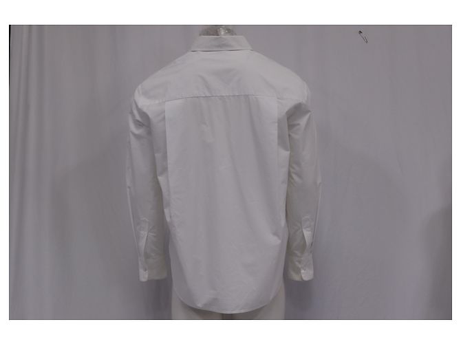 Autre Marque La camicia lunga con schiena Frankie Shop in cotone bianco Crudo - vista 11