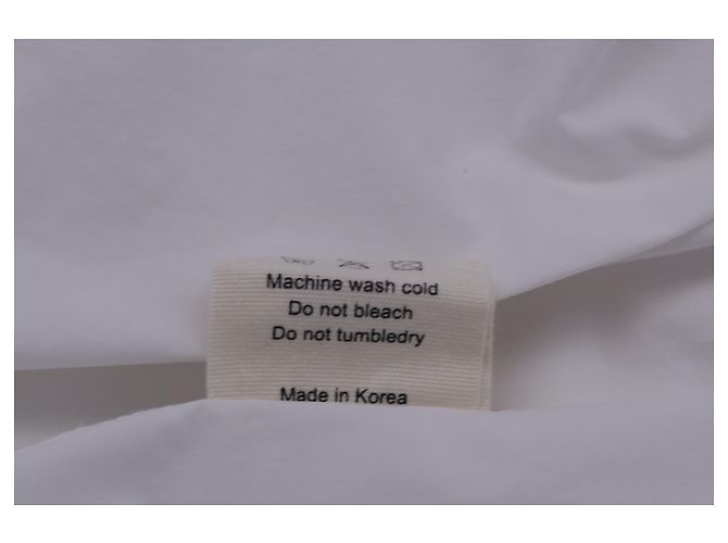 Autre Marque La camicia lunga con schiena Frankie Shop in cotone bianco Crudo - vista 13