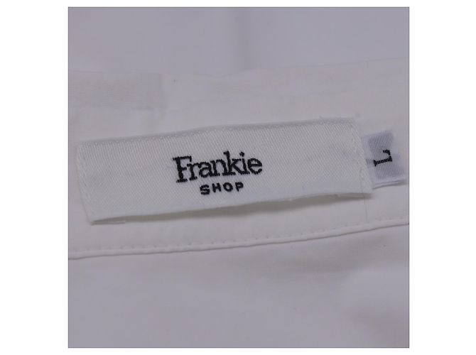 Autre Marque La camicia lunga con schiena Frankie Shop in cotone bianco Crudo - vista 5