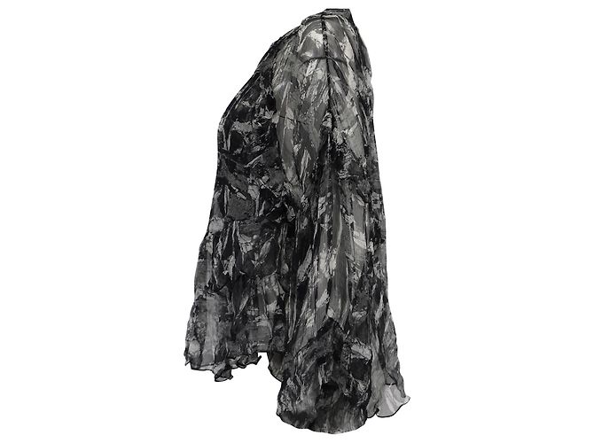 Top Ruffled Iro Lixine in Chiffon Multicolore - vista 3