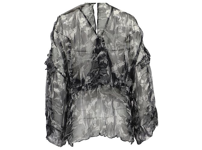Top Ruffled Iro Lixine in Chiffon Multicolore - vista 4