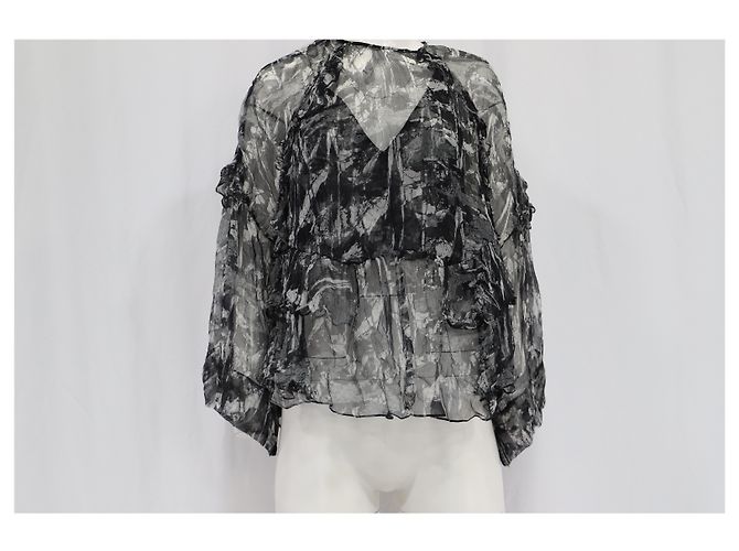 Top Ruffled Iro Lixine in Chiffon Multicolore - vista 7