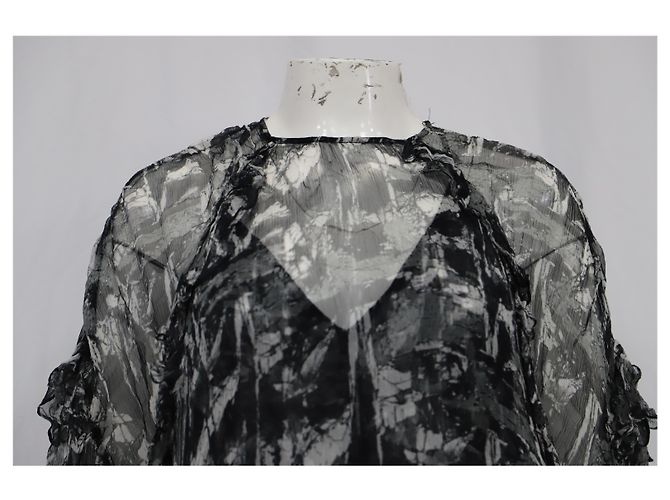 Top Ruffled Iro Lixine in Chiffon Multicolore - vista 8