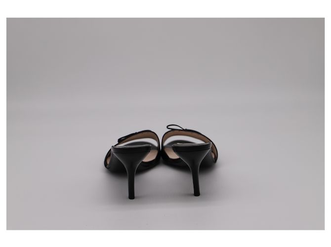 Timeless Sandali con tacco Chanel CC Bow in pelle nera Nero - vista 9