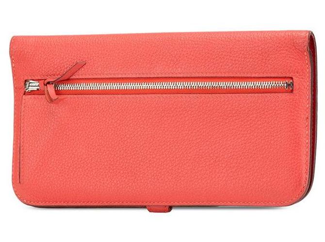 Hermès Portafoglio Long Togo Dogon Hermes Rosa - vista 2