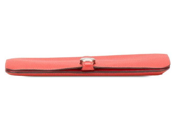 Hermès Portafoglio Long Togo Dogon Hermes Rosa - vista 3