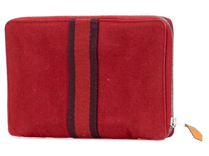 Cartera larga de lona GM Fourre Tout Multi de Hermès Castaño - vista 2