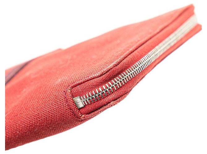 Cartera larga de lona GM Fourre Tout Multi de Hermès Castaño - vista 6