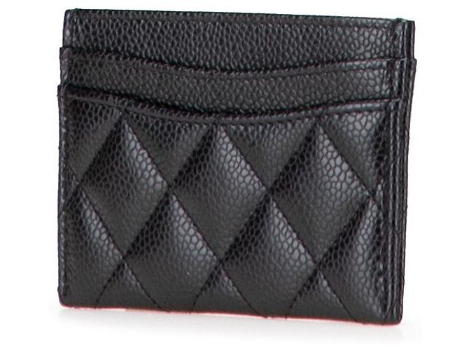 Tarjetero de caviar clásico de Chanel Negro - vista 2