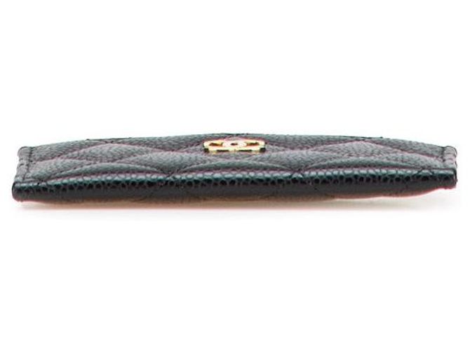 Tarjetero de caviar clásico de Chanel Negro - vista 3